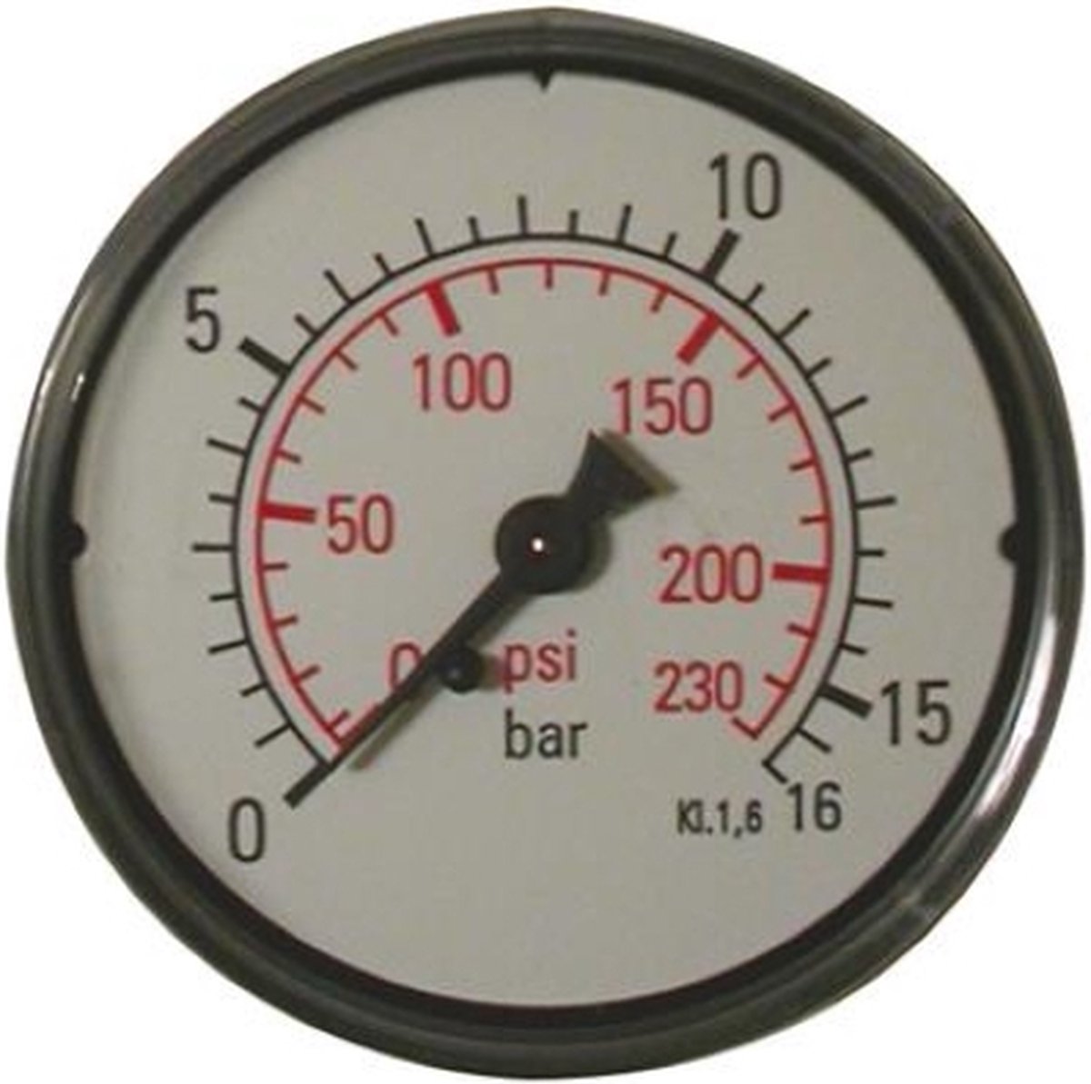 CriKo manometer - 1/4" aansluiting - Rugaansluiting - Max 16 bar