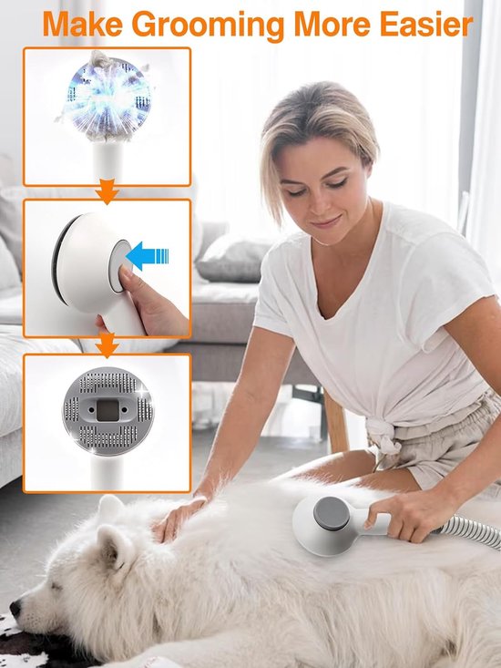 Neakasa P2 Pro Tondeuse pour chien avec aspirateur, tondeuse silencieuse pour chien et chat, nouvelle génération, kit de toilettage professionnel pour animaux de compagnie d'animaux avec 5 outils