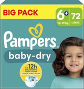 Pampers - Baby Dry - Maat 6+ - Big Pack - 72 luiers
