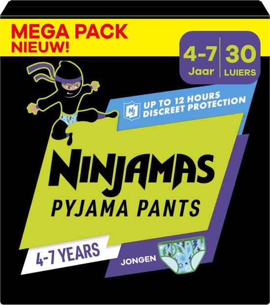 Pampers Ninjamas - Pyjama Pants Nacht - Jongen - 4/7 jaar - Mega Pack - 30 luierbroekjes