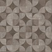 Papier peint en bois Profhome 369132-GU papier peint intissé légèrement texturé aspect bois brun gris mat 5,33 m2