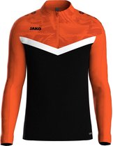 Jako Iconic Ziptop Heren - Zwart / Fluo Oranje | Maat: L