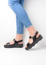 Wolky Sandalen Medusa zwart leer