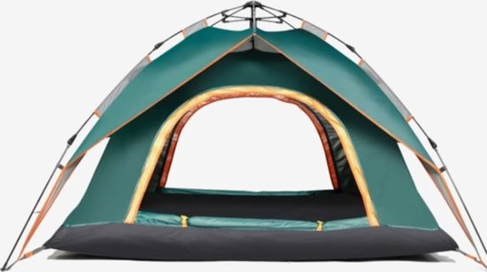 Tent - tenten-Automatische Pop-up Campingtent voor 3-4 Personen-Hoogwaardige Tent - Dubbele Deur Tent - Enkele Laag Volautomatische Outdoor Glamping Tent - Camping Tent - 3-4 Person Tent - Militair Groen van Merkloos — afbeelding 3