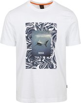 BOSS - T-shirt Tucan Wit - Heren - Maat XXL - Modern-fit