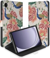 Uniek Geschikt voor Samsung Galaxy Tab A9 Tablethoesje Pink Peacock Design | B2C Telecom