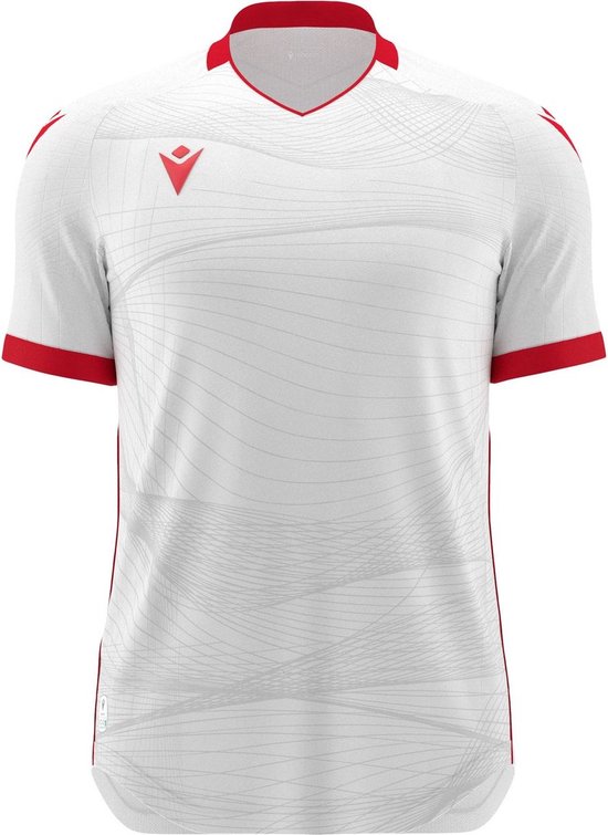 Macron Wyvern Eco Shirt Korte Mouw Heren - Wit / Rood | Maat: XL