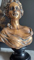 Baroque - Decoratief beeld of figuur - Fig. Buste Dame resin 41 cm - 41x26x18 - Wood