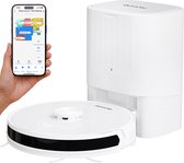 Auronic Robotstofzuiger - Met Dweilfunctie - WiFi en App - Laadstation - Huisdieren - Laser Navigatie - Automatisch Leegstation - Wit