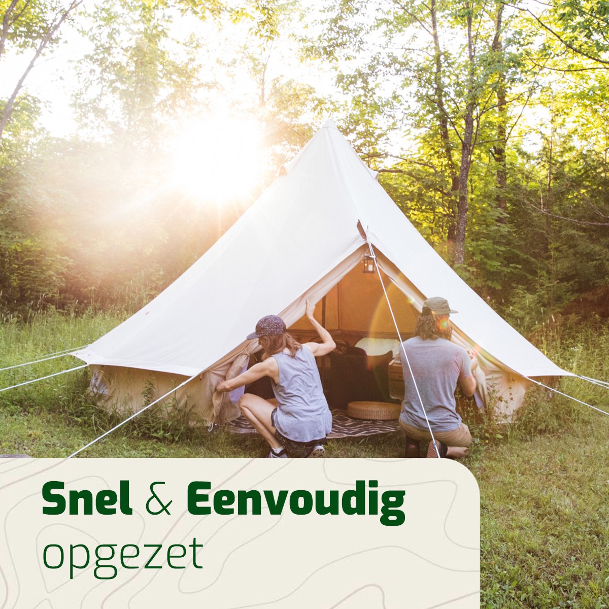 CanvasCamp Sibley 500 Bell Tent - 2 tot 8 personen - waterdicht - katoen – foto 3