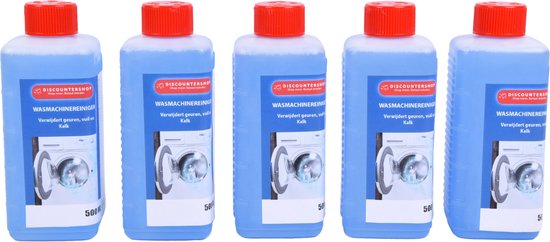 Set van 5 Krachtige Wasmachinereinigers 500ml - Anti-Kalk Multireiniger voor Wasmachine Onderhoud - Huishouden & Schoonmaak