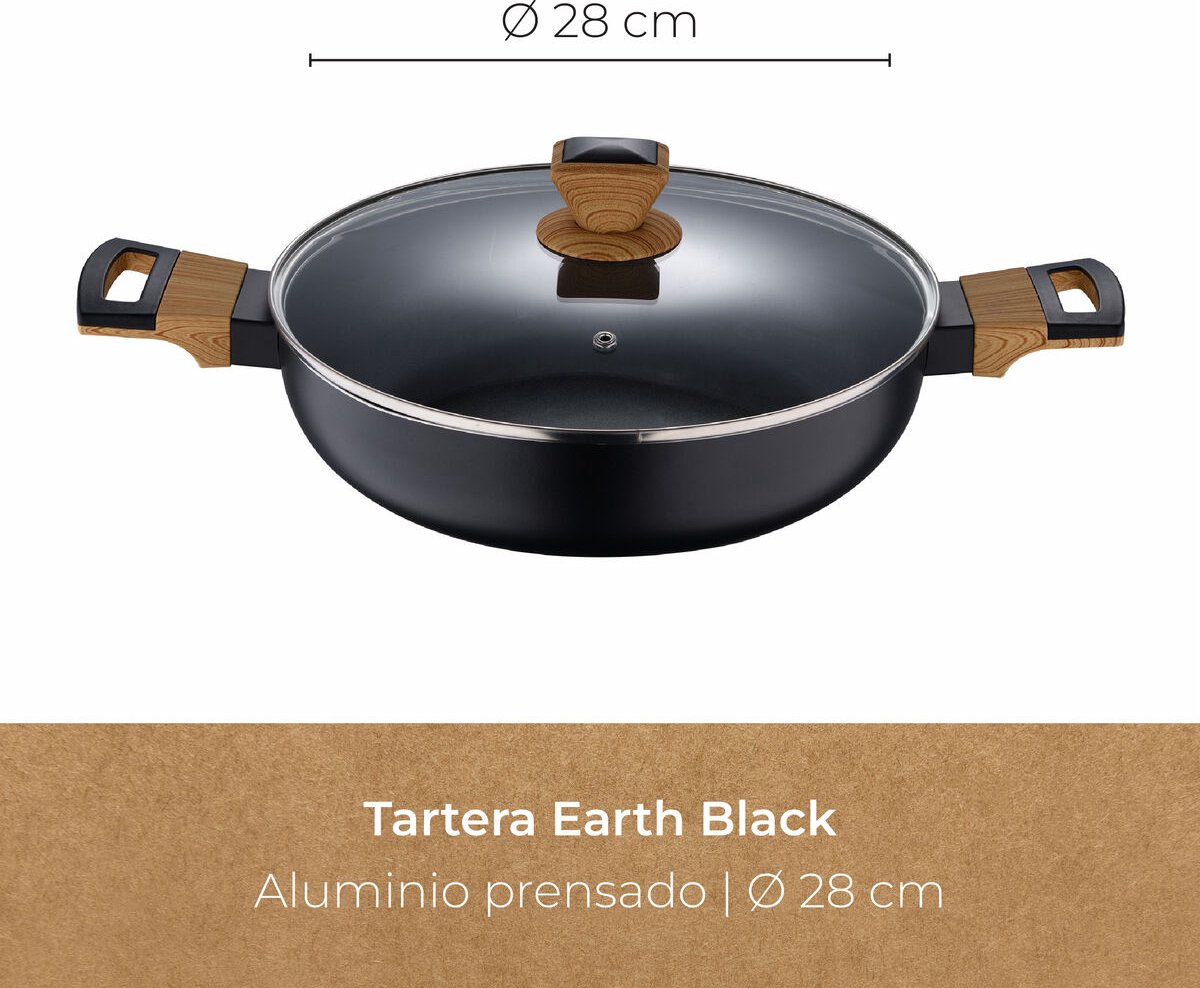 Kookpot Bergner Ø 28 cm Zwart Grijs 3,8 L