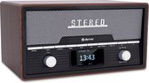 Denver DAB Radio CD Speler - Retro Radio - Bluetooth - DAB+/ FM - CD - MDA525 - Darkwood