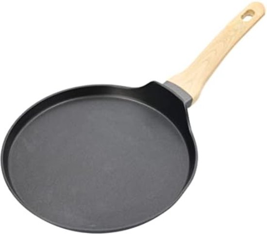 Gratyfied - Roti pan - 25 cm - ‎730 Gram - Zwart - Houtlook Handvat