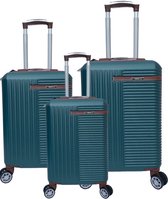 Tobeyz - Kofferset - 3-delig kofferset - 4 Wielen - Lichtgewicht - Stevig ABS - 2 Kofferhoes Cadeau - Trolley