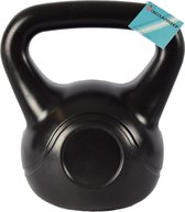 Kettlebell noire 10 kg – Plastique durable avec remplissage en ciment – ​​Poids pour entraînements puissants – Fitness et entraînement
