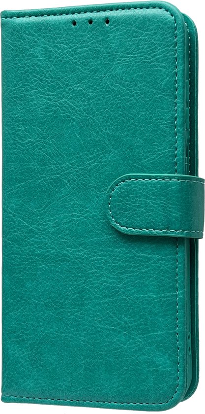 Casemania Étui pour Samsung Galaxy A35 - Turquoise - Étui portefeuille de Luxe en simili cuir