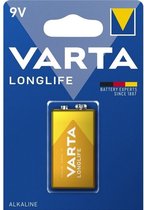 Varta Longlife 9V alkaline batterij 6LR61 - 10 stuks