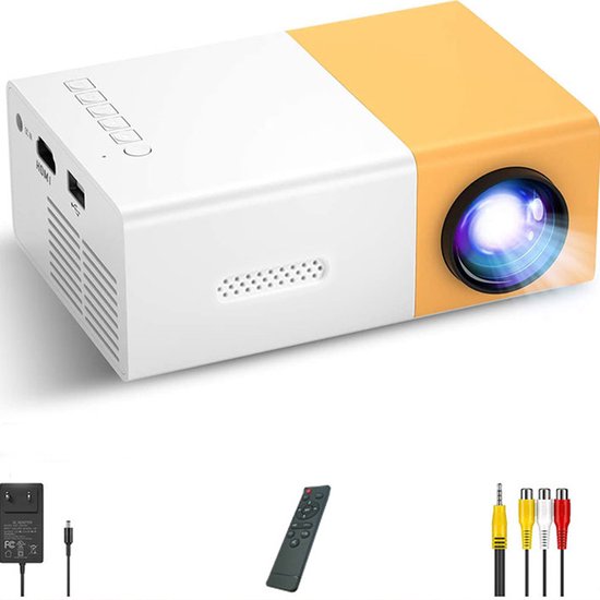 Projector-Mini Beamer-LED-videoprojector voor mobiele telefoons Full HD-Draagbare Mini Pico-projector – draadloos- HD - Streamen vanaf je smartphone IOS&Android - - Incl Hdmi kabel