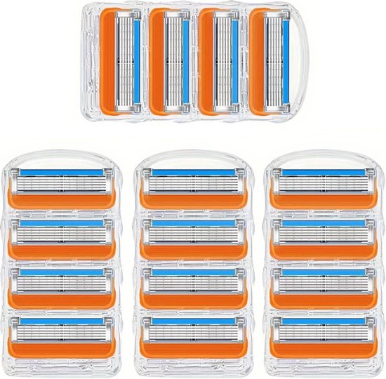 Scheermesjes geschikt voor Gillette Fusion5 -Universele Huismerk 5 blades - 16 stuks, geschikt voor alle Gillette Fusion 5 series - Power- ProGlide - Proshield - Uni. scheermesjes, Brievenbuspakket.