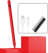 ADEL Oplaadbare Stylus Touchscreen-pen Draadloos Met Opbergcase Geschikt Voor Alle Modellen Van iPhone / Samsung / Honor / Lenovo / Xiaomi - Rood