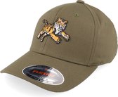 Hatstore- Kids Attacking Tiger Olive Flexfit - Kiddo Cap Cap