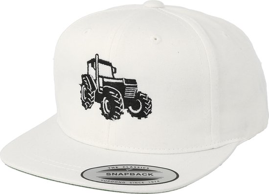 Hatstore- Kids Big Tractor White Snapback - Kiddo Cap Cap