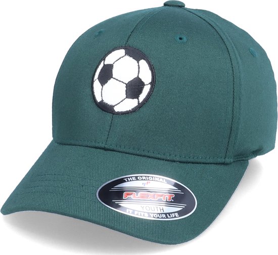 Hatstore- Kids Football Applique Spruce Green Flexfit - Forza Cap