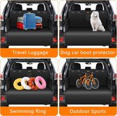 Kofferbakbeschermer voor hond, waterdichte slip- en kreukelbestendige hoes voor huisdier in auto, wasbare, kras- en scheurbestendige reishoes, geschikt voor kleine auto, truck, SUV, zwart