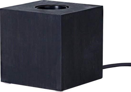 Support de lampe Kub Zwart D: 9 cm x H: 9 cm