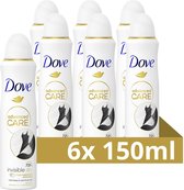 Dove Advanced Care Invisible Dry - Déodorant Spray Anti-Transpirant - 6 x 150 ml - Pack Avantage
