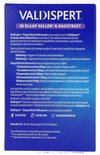 Valdispert Slaap & Nacht Advanced verpakking met "Gluten Vrij, Lactose Vrij, Vegan Ingrediënten" en adres.