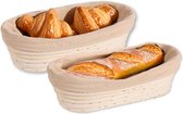 Kesper Corbeille à pain pour petits pains - 2x - avec couvercle - L28 x L15 x H8 cm - panier de service