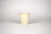 Kitchen trend - Villa - cappuccino beker - beige - set van 6 - 8.5 cm rond
