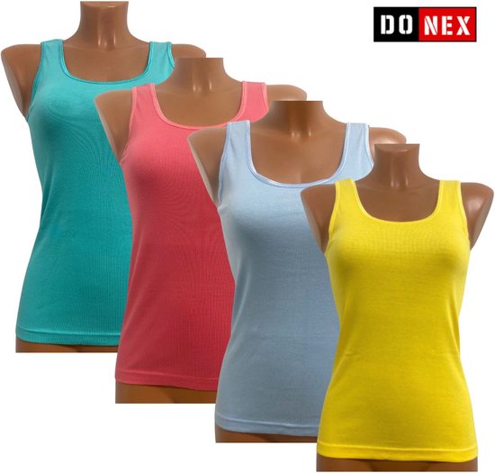 4 Pack Top kwaliteit dames hemd – 100% katoen – Wendy - Maat XL