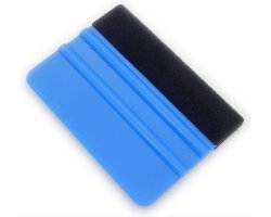 *** 2 Stuks Rakel - Rakel met Vilt - Schraper - Wrapping - Carwrapping - Raamfolie schraper - Blauw - van Heble® ***