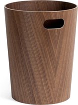 Prullenbak van echt hout Börje | Moderne houten vuilnisemmer voor kantoor, kinderkamer, slaapkamer enz. | Walnoot
