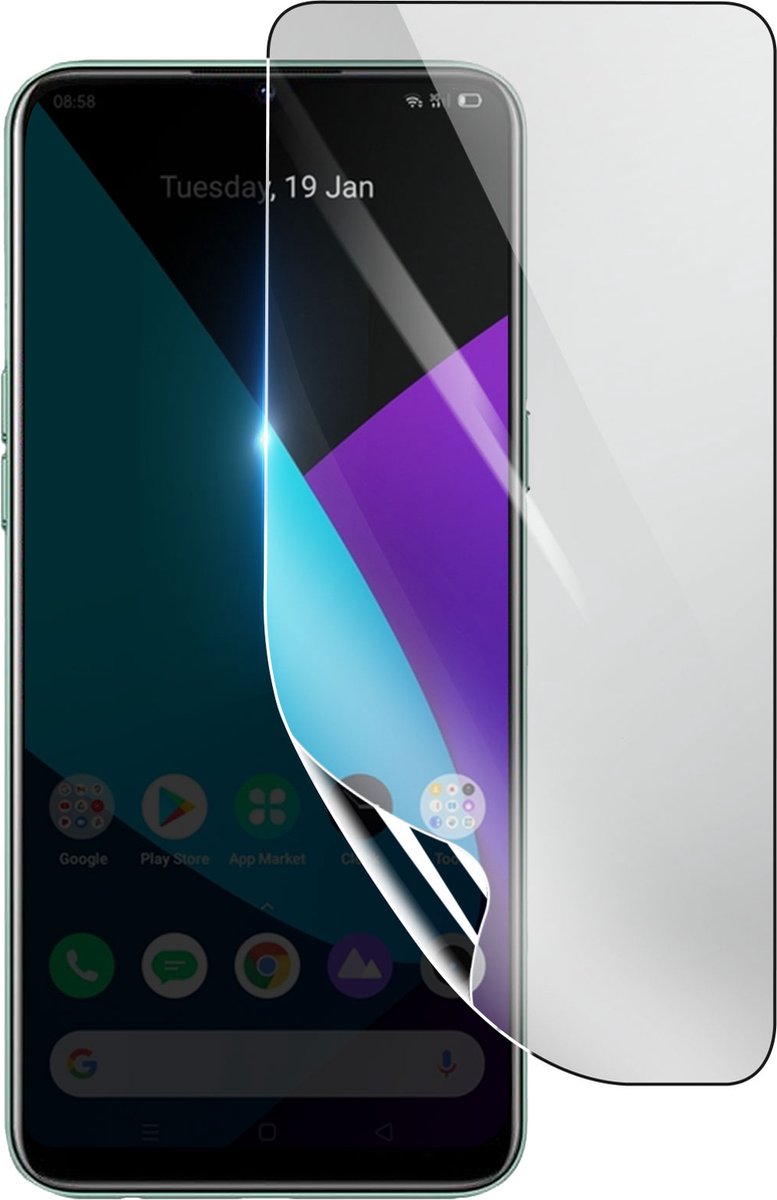 3mk, Geschikt voor Realme 6i, Schokbestendige Hydrogel Screenprotector, Transparant