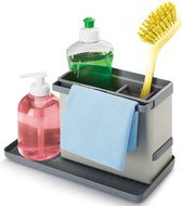 Tomado Metaltex - Gootsteen Organiser - Tidy Tex - Verstelbaar - Verplaatsbaar - Voor zeep, spons, schoonmaakdoekjes en borstel - Video