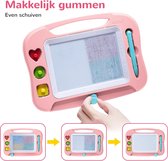 Magnetisch Tekenbord voor Kinderen, Kleurrijk Uitwisbaar Schetsbord met Magneetpen, Schetsblok met Drie Stempels,Reisspeelgoed,Verjaardagscadeau, Educatief Leerspeelgoed voor Peuters,Roze