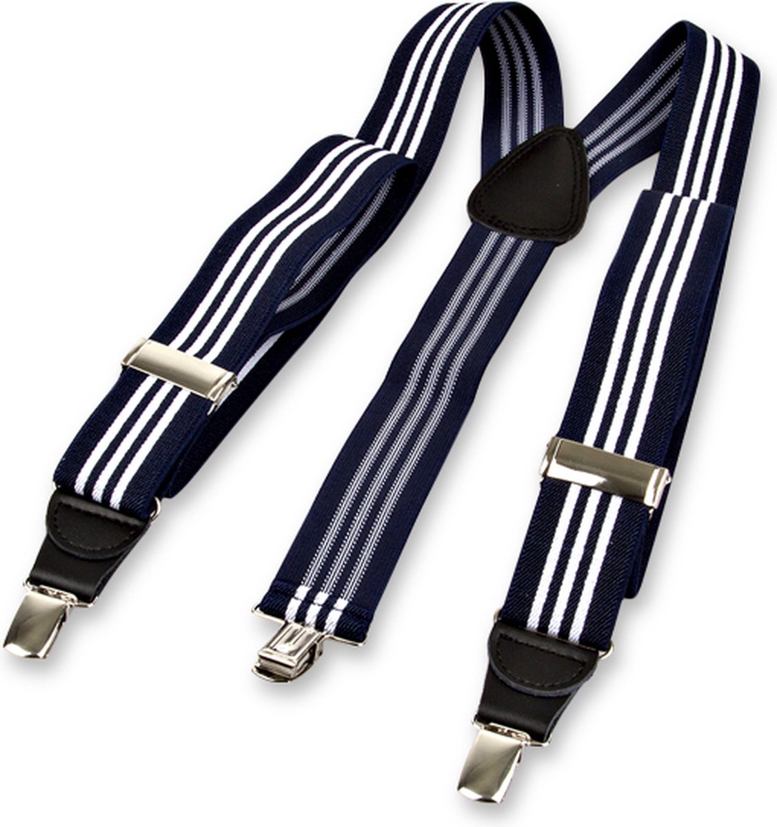 E.L. Cravatte Bretels - Gestreept - Navy / Wit