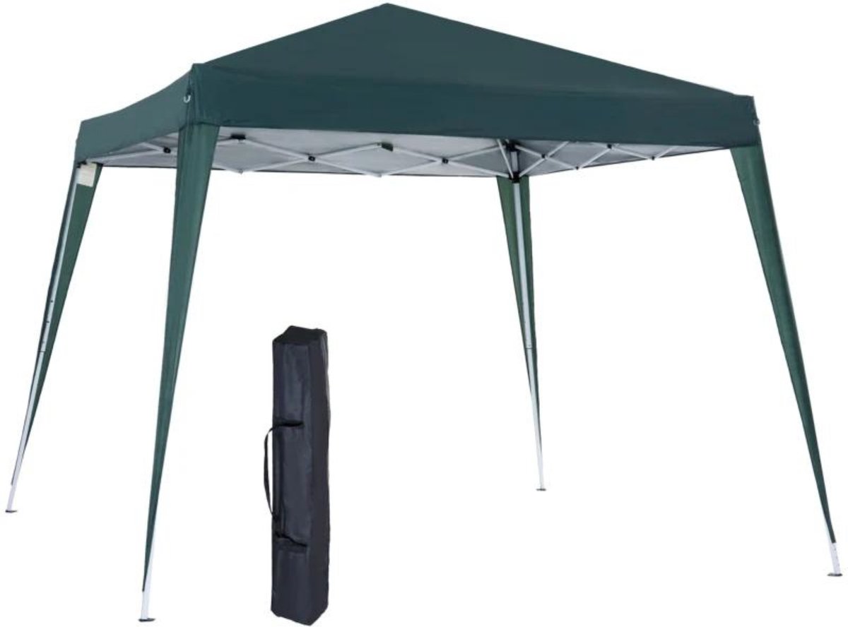 Partytent opvouwbaar - Paviljoen - 3x3 - Easy up - Waterdicht - met Zijwanden - Weerbestendig - Groen
