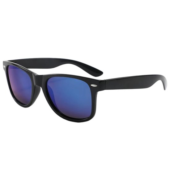 Fako Fashion® - Zonnebril Classic Polarised - Polariserend - Gepolariseerd - Heren Zonnebril - Dames Zonnebril - Zwart - Blauw Spiegel van Fako Fashion® — afbeelding 2