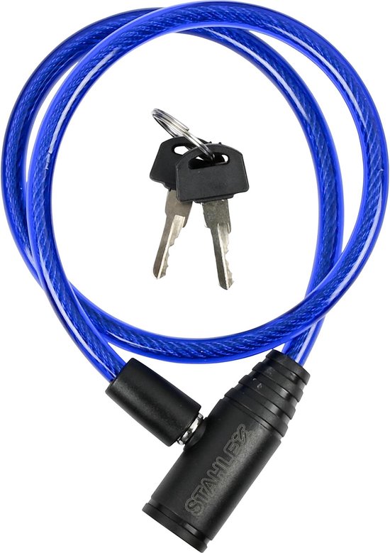 Stahlex Multifunctioneel kabelslot - Ø 8 mm x 650 mm - Diverse kleuren - Inclusief 2 sleutels van Stahlex — afbeelding 4