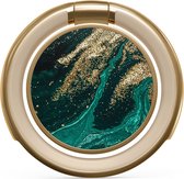 BURGA Gouden Ringhouder voor mobiele telefoon - 360 graden draaibaar - universele smartphone ringgreep - Emerald Pool