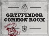 Harry Potter - Gryffindor Common Room - Klein Tinnen Bordje