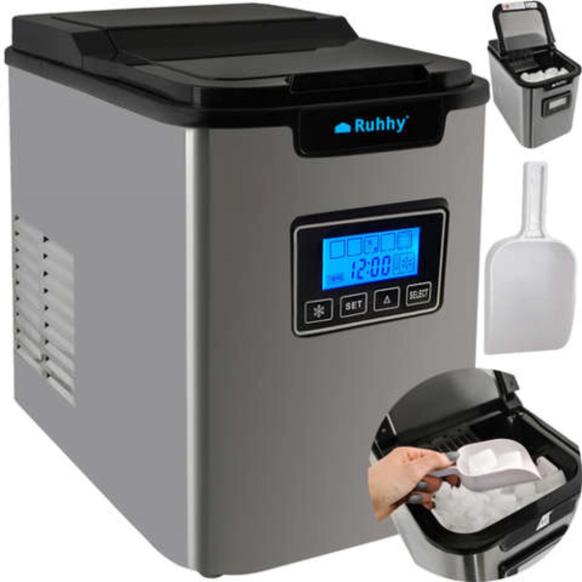 Bol.com Malatec Ice Maker - IJsblokjesmachine - IJsblokjes - IJsmachine - IJsblokjesmaker - Ice cube maker - IJsklontjes - IJskl... aanbieding