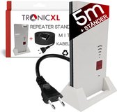 TronicXL repeater standaard met kabelverlenging 5m geschikt voor Fritz Repeater 2400 1160 1750e AVM Fritz! – W LAN Houder - stand (5 m Kabel + standaard)