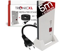 TronicXL repeater standaard met kabelverlenging 5m geschikt voor Fritz Repeater 2400 1160 1750e AVM Fritz! – W LAN Houder - stand (5 m Kabel + standaard)