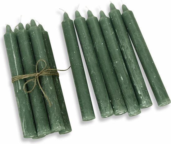 LOBERON Kaars set van 12 Bauceau groen